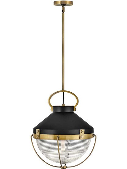 Crew 16-Inch Pendant in Heritage Brass.